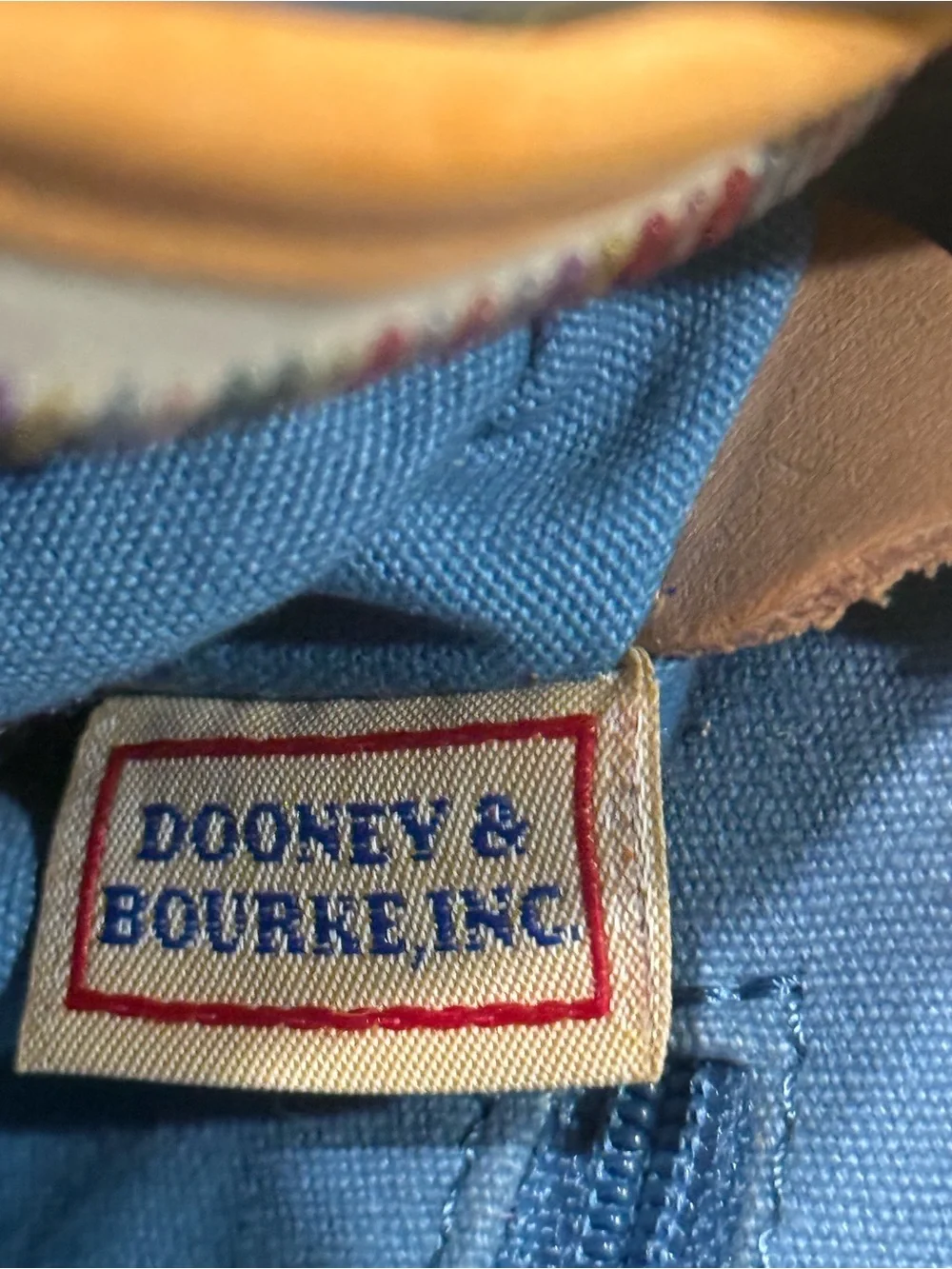 Dooney & Bourke Y2K Vintage IT Bag Yellow DB Rainbow Monogram Vachetta Leather